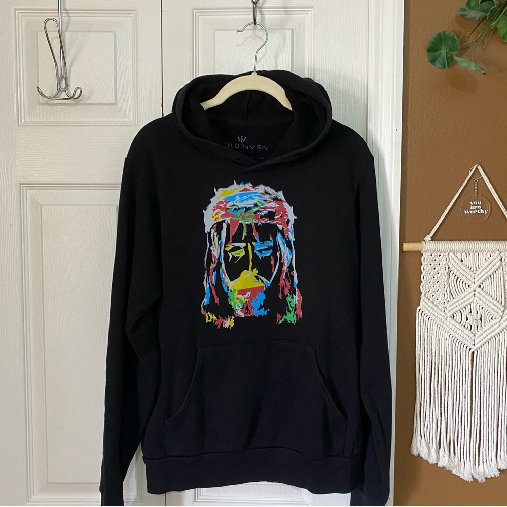 WRLDINVSN Jesus Hoodie // Size M